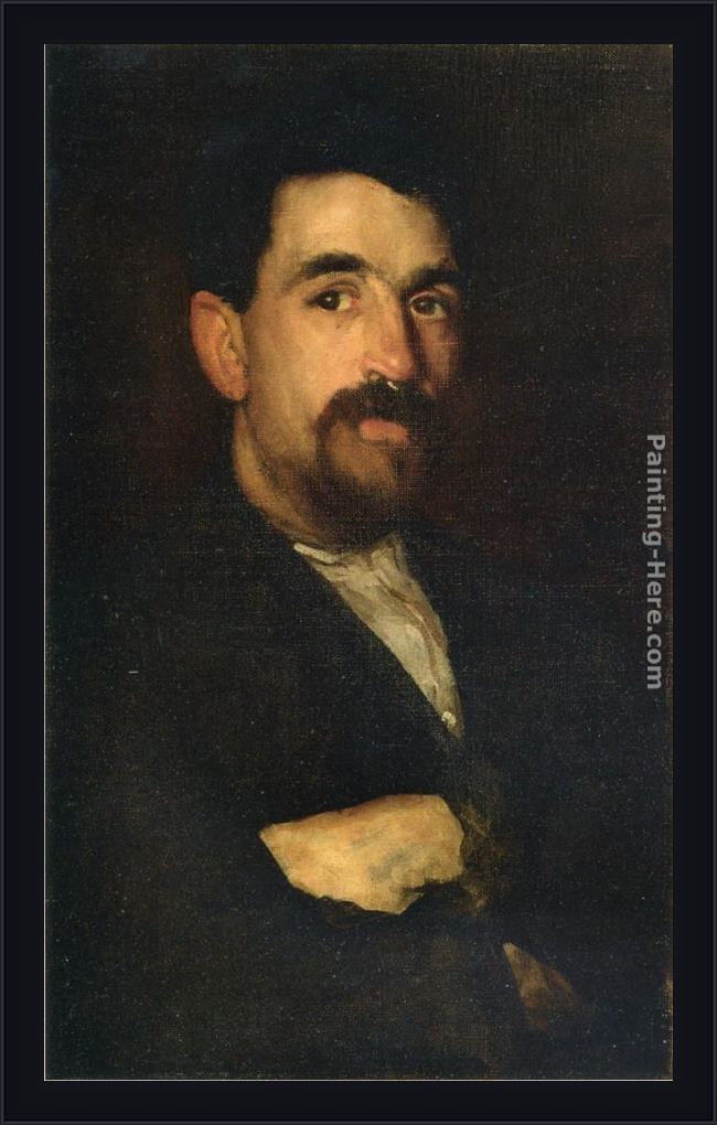 Framed James Abbott McNeill Whistler the master smith of lyme regis painting