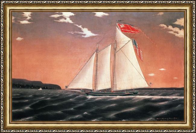Framed James Bard long island painting