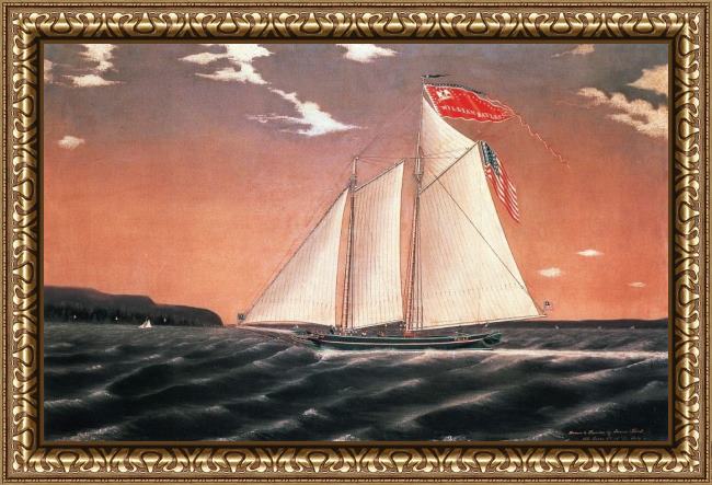Framed James Bard long island painting