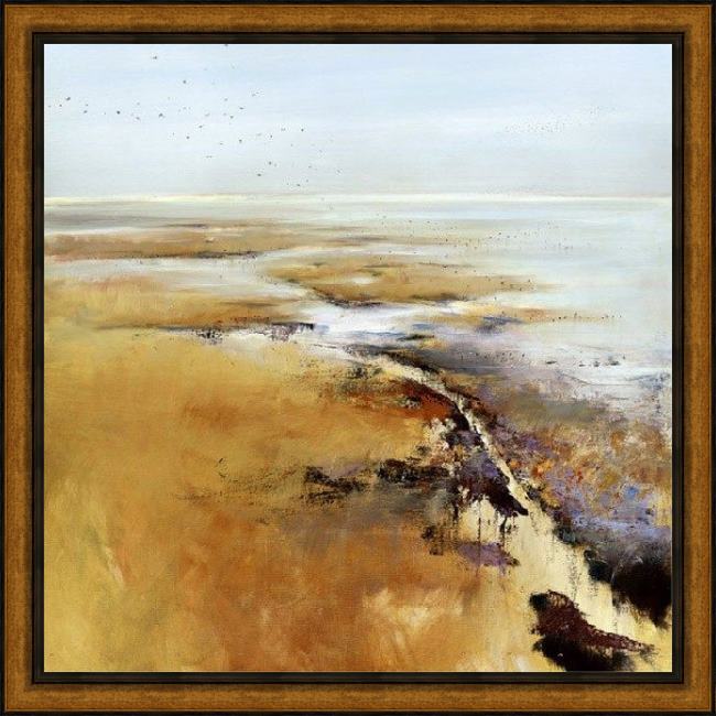 Framed Jan Groenhart remembering terschelling painting