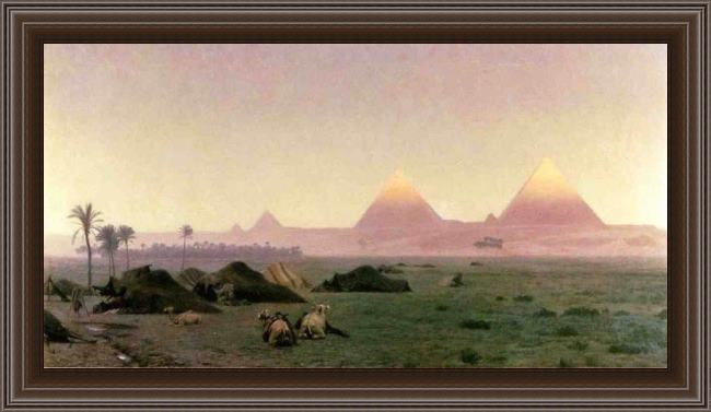 Framed Jean-Leon Gerome the first kiss of sunlight painting