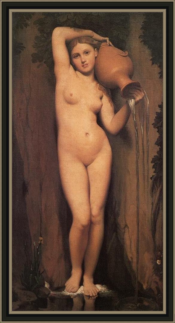 Framed Jean Auguste Dominique Ingres ingres the source painting