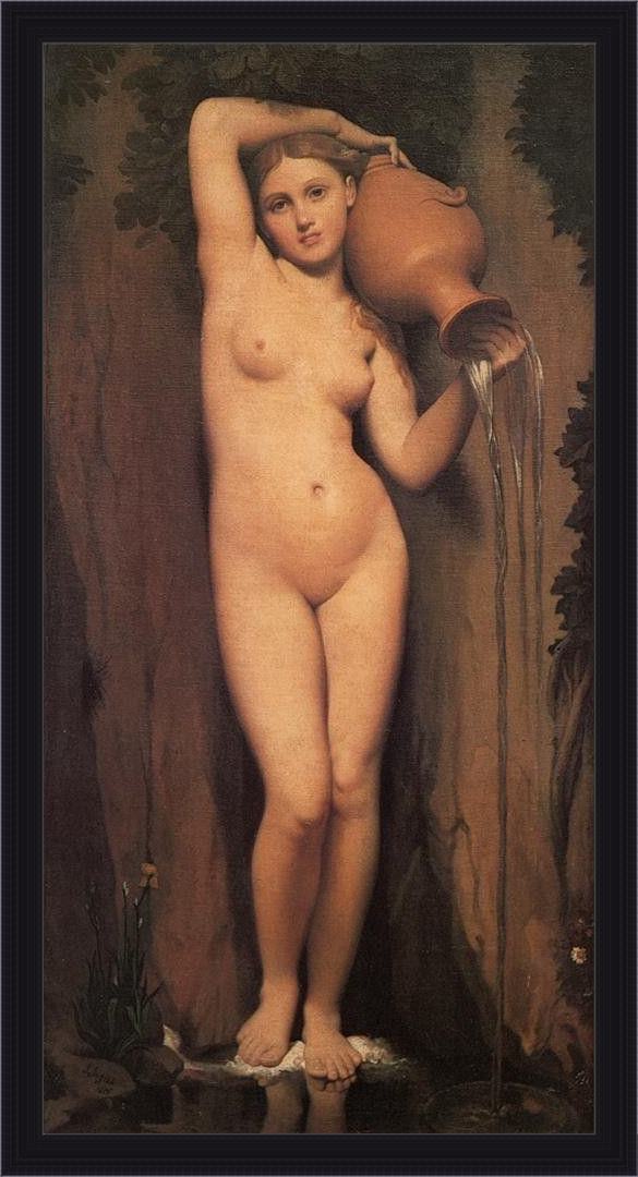 Framed Jean Auguste Dominique Ingres ingres the source painting