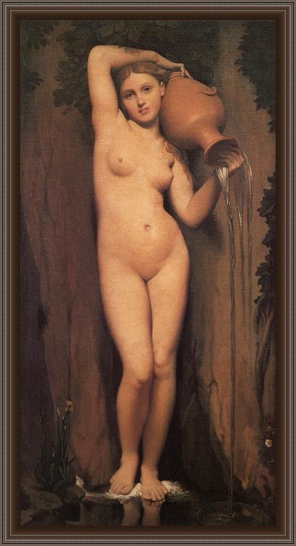 Framed Jean Auguste Dominique Ingres ingres the source painting