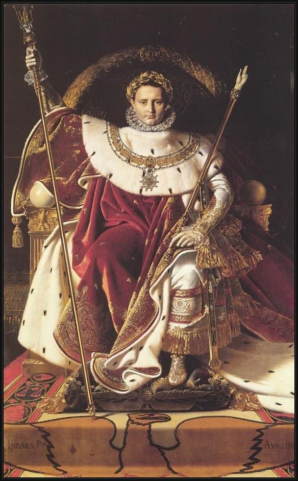 Framed Jean Auguste Dominique Ingres napoleon i on his imperial throne painting