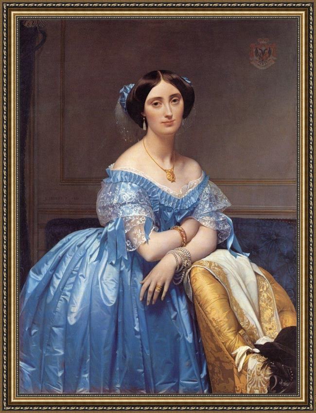Framed Jean Auguste Dominique Ingres princesse albert de broglie painting