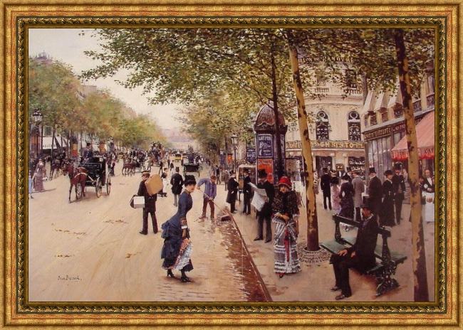 Framed Jean Beraud boulevard des capucines painting