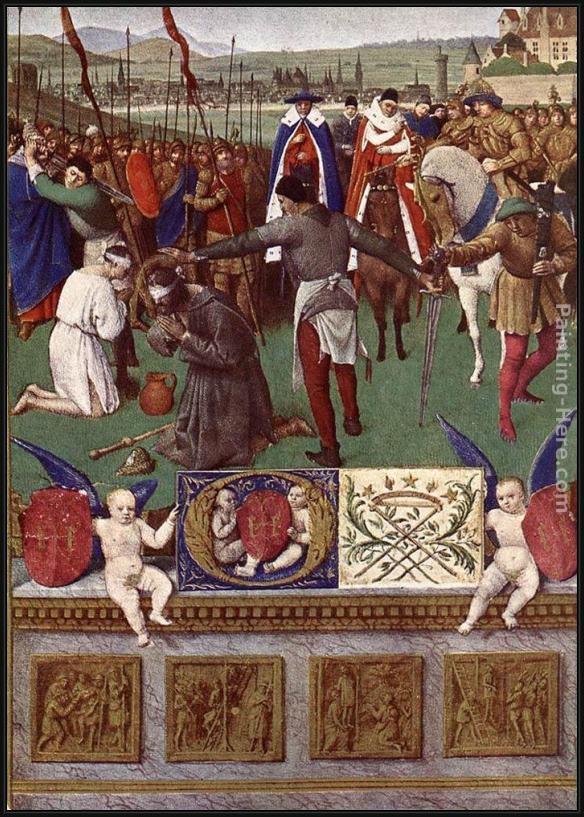 Framed Jean Fouquet the martyrdom of st james the great painting
