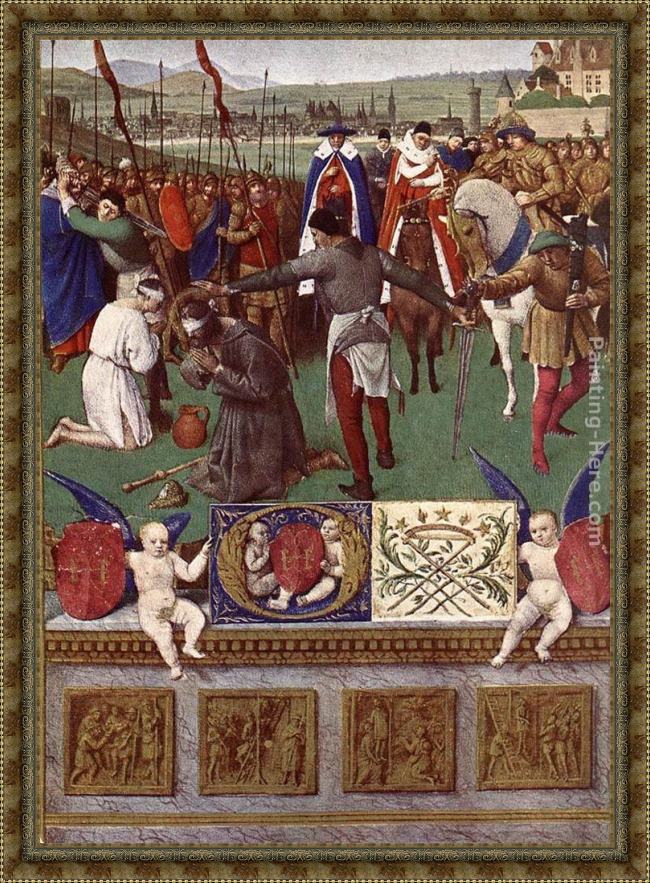 Framed Jean Fouquet the martyrdom of st james the great painting