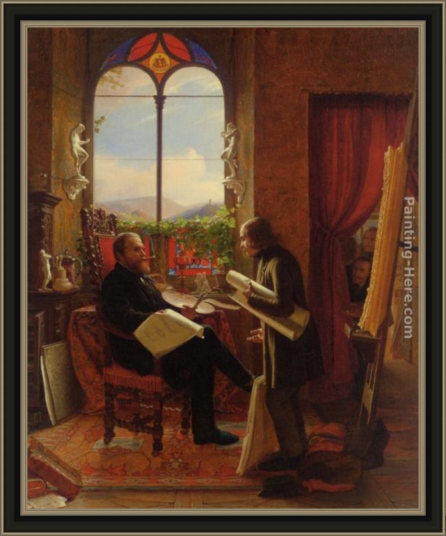 Framed Johann Georg Meyer von Bremen stick to your last painting