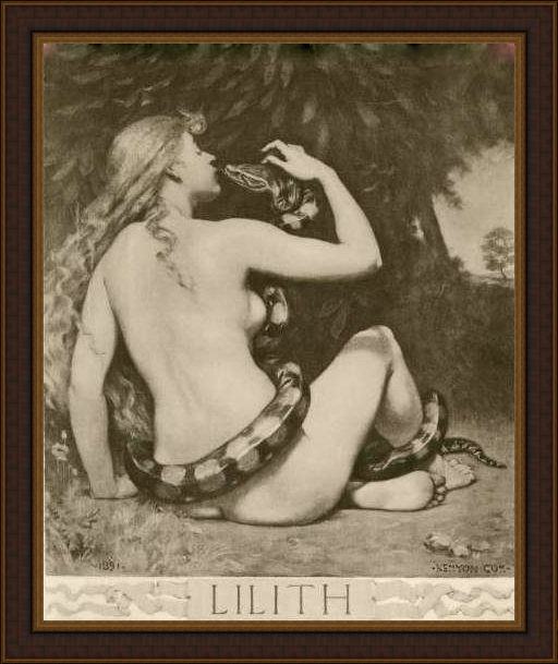 Framed John Collier lilith 2 painting
