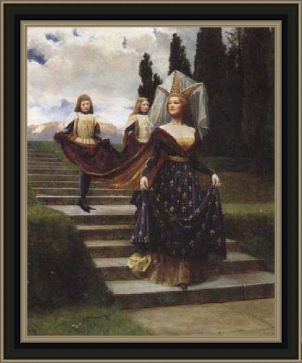 Framed John Collier the grand lady painting