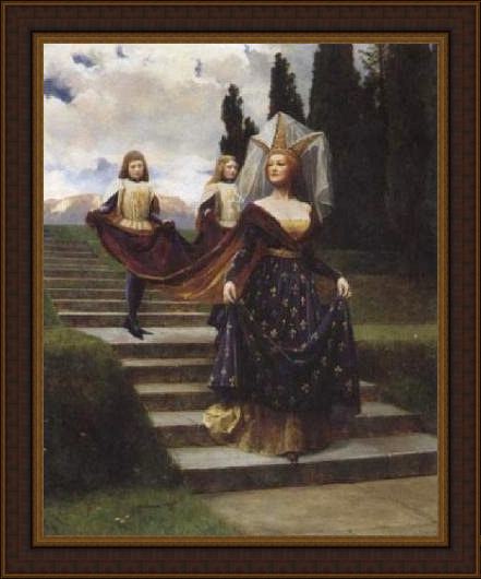 Framed John Collier the grand lady painting