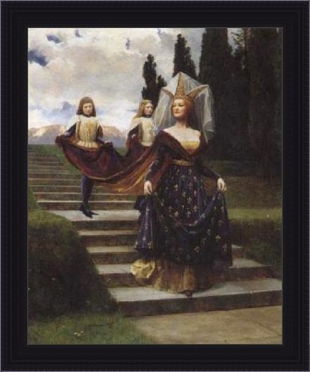 Framed John Collier the grand lady painting