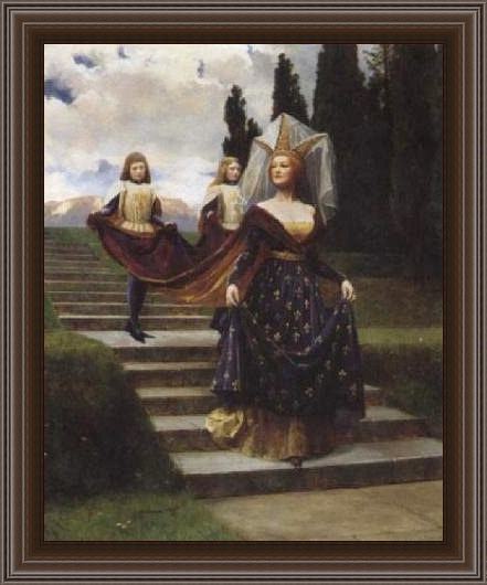 Framed John Collier the grand lady painting