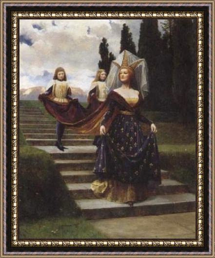 Framed John Collier the grand lady painting