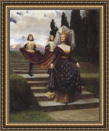Framed John Collier the grand lady painting