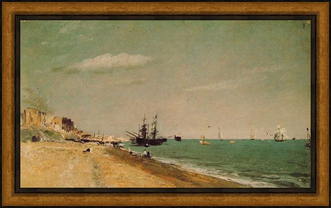 Framed John Constable brighton beach with colliers painting