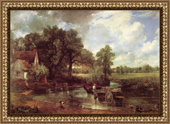 Framed John Constable the haywain 1821 painting