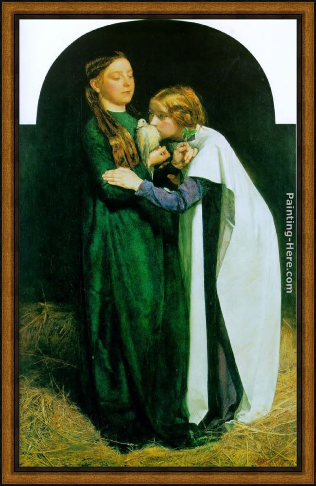 Framed John Everett Millais the return of the dove to the ark painting