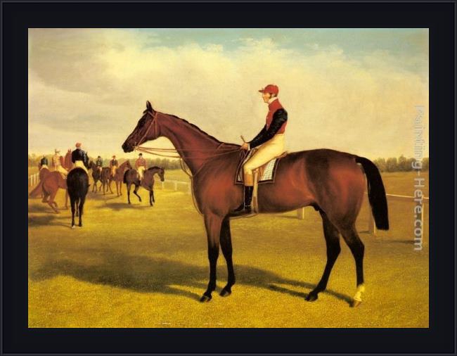 Framed John Frederick Herring Snr don john, the winner of the 1838 st. leger with william scott up painting
