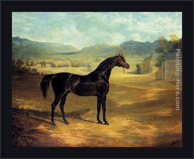 Framed John Frederick Herring Snr the bay stallion jack spigot painting