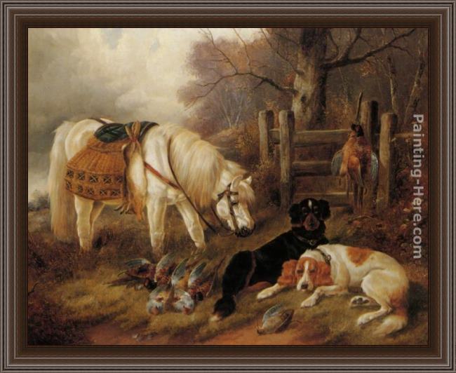 Framed John Gifford at the end of a days sport painting