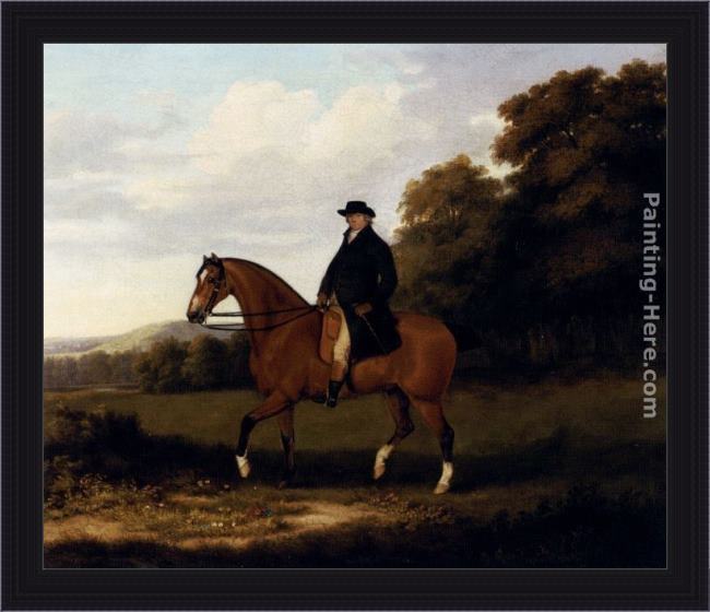 Framed John Nost Sartorius a gentleman and his bay hack painting