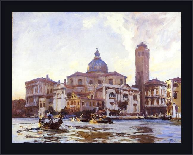 Framed John Singer Sargent palazzo labia and san geremia venice painting