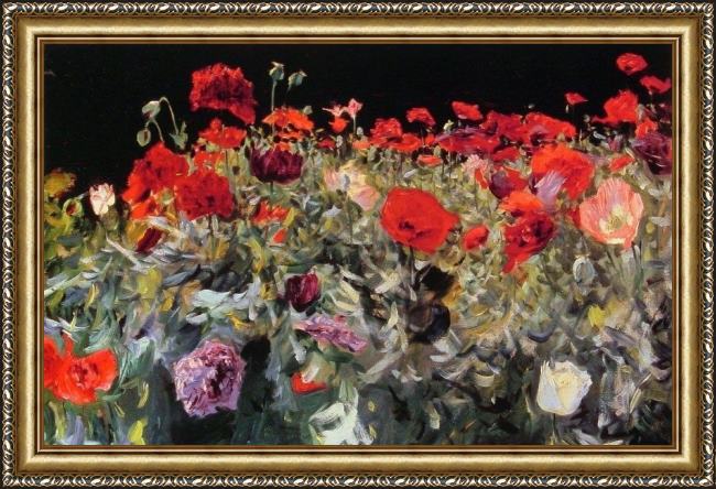 Framed John Singer Sargent sargent  poppies painting