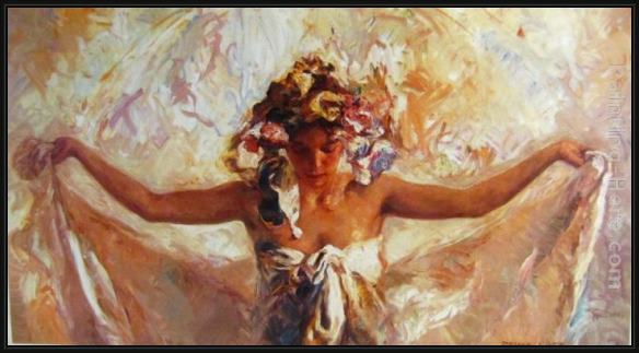 Framed Jose Royo after bath painting