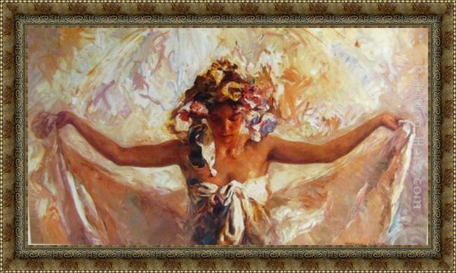 Framed Jose Royo after bath painting