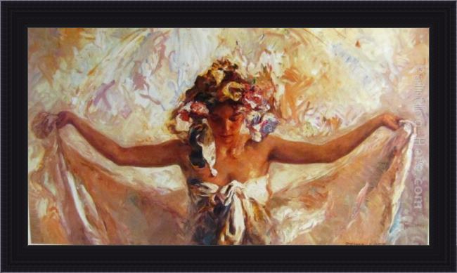 Framed Jose Royo after bath painting