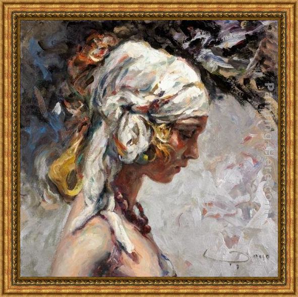 Framed Jose Royo concentration painting