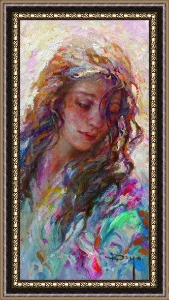 Framed Jose Royo la blusa de color painting