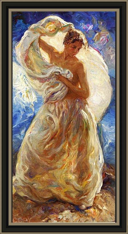 Framed Jose Royo summer painting