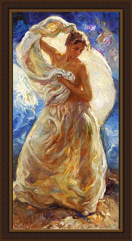 Framed Jose Royo summer painting
