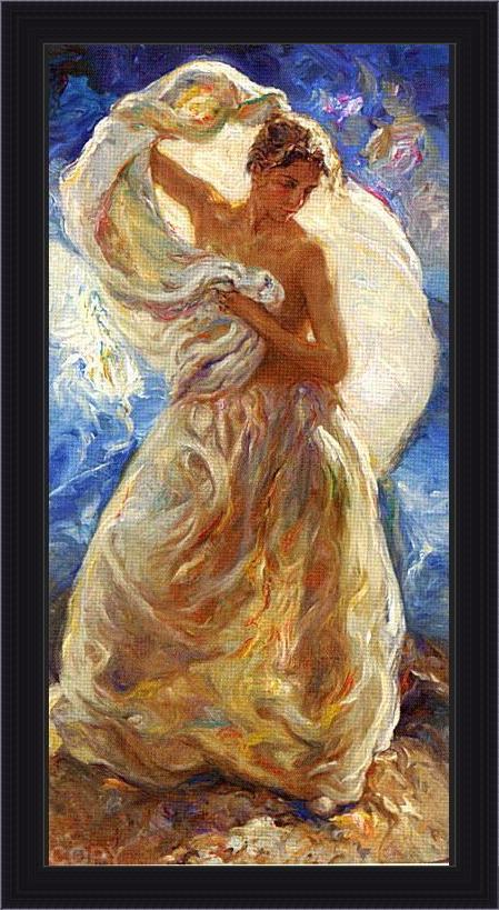 Framed Jose Royo summer painting