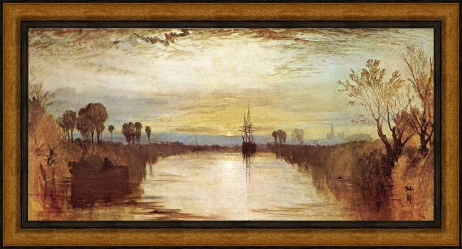 Framed Joseph Mallord William Turner chichester canal painting