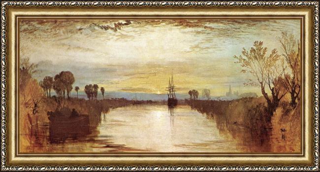 Framed Joseph Mallord William Turner chichester canal painting