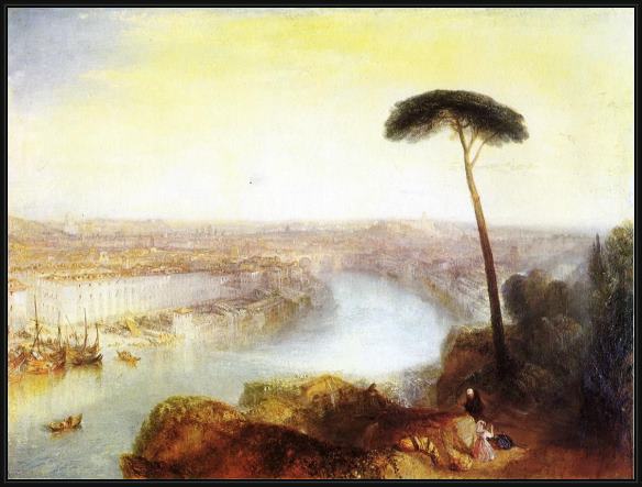 Framed Joseph Mallord William Turner rome from mount aventine painting