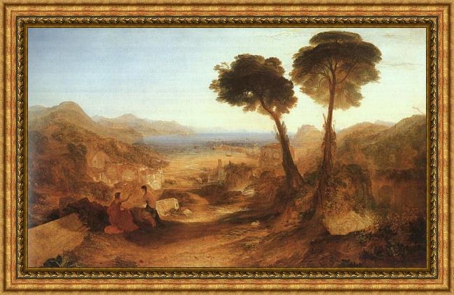 Framed Joseph Mallord William Turner the bay of baiae with apollo and the sibyl painting