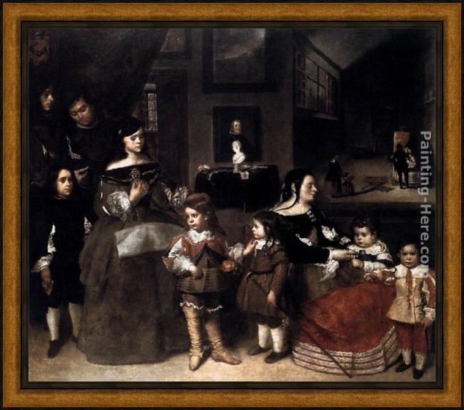 Framed Juan Bautista Martinez del Mazo the artist's family painting