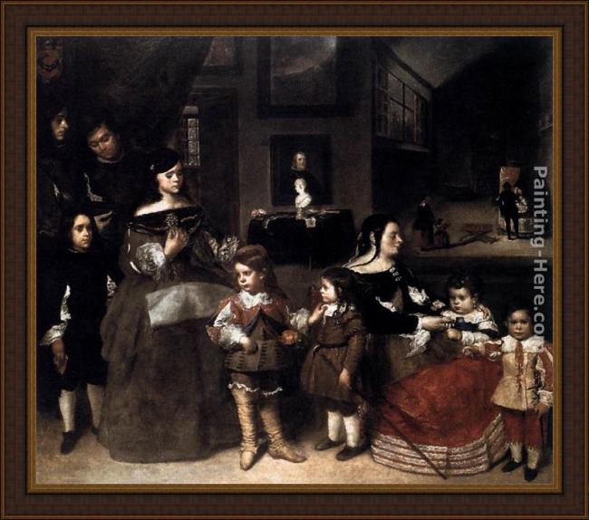 Framed Juan Bautista Martinez del Mazo the artist's family painting