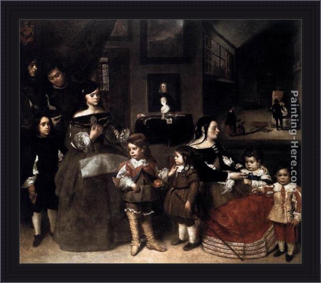 Framed Juan Bautista Martinez del Mazo the artist's family painting