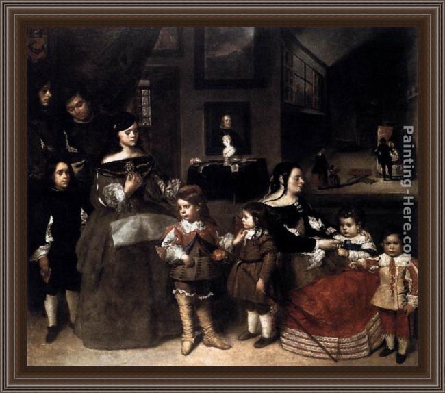 Framed Juan Bautista Martinez del Mazo the artist's family painting