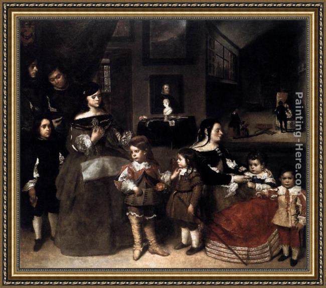 Framed Juan Bautista Martinez del Mazo the artist's family painting