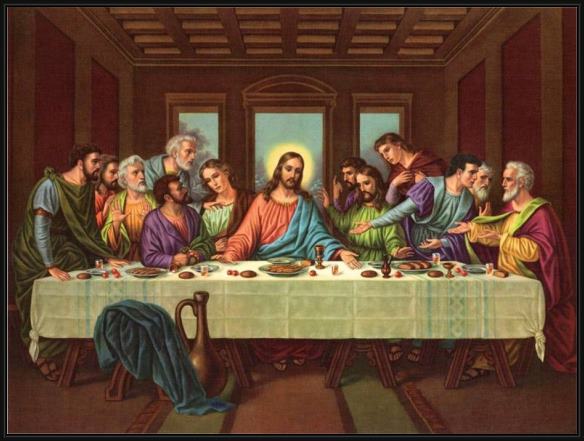 Framed Leonardo da Vinci picture of the last supper ii painting
