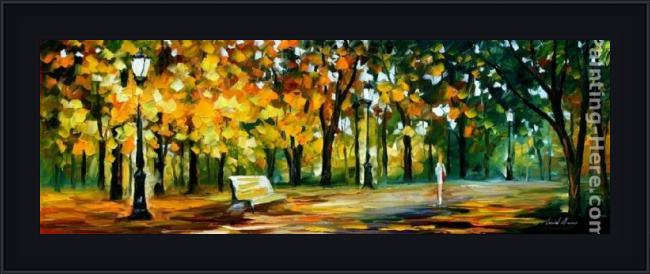 Framed Leonid Afremov in the old park painting