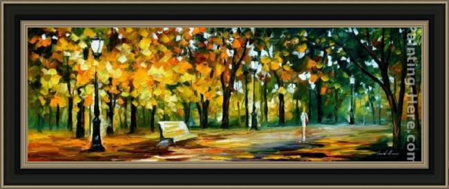 Framed Leonid Afremov in the old park painting